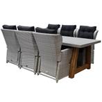 Ibiza xl Veltis dining tuinset 250x100xH76 cm 7 delig wit, Tuin en Terras, Ophalen of Verzenden, Nieuw