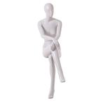 Faceless etalagepop dame zittend glossy wit LGZ6, Zakelijke goederen, Kantoor en Winkelinrichting | Winkel en Inventaris
