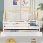 Huisvorm Kinderbed 90x200 cm – Massief Hout met Uittrekbed, Verzenden, Nieuw
