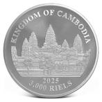 Cambodja. 2025 1 oz 3000 Riels Cambodia Silver Lost Tigers