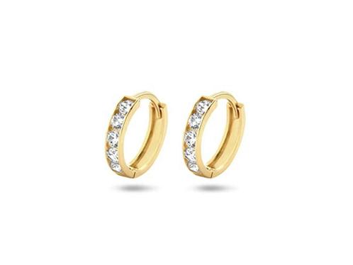 Marie-Celeste Klapoorringen Zirkonia - Goud, Huis en Inrichting, Woonaccessoires | Overige, Nieuw, Verzenden