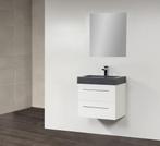 Badkamermeubel Exclusive Black Stone 60 cm Wit, Ophalen of Verzenden, Nieuw, Bad