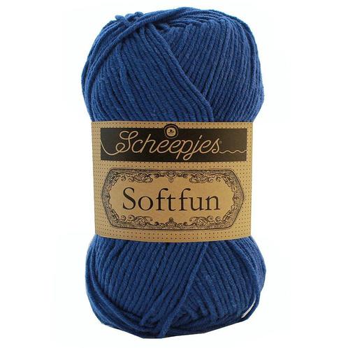 Scheepjes Softfun - 2626 marineblauw - Katoen/Acryl Garen, Hobby en Vrije tijd, Breien en Haken, Ophalen of Verzenden