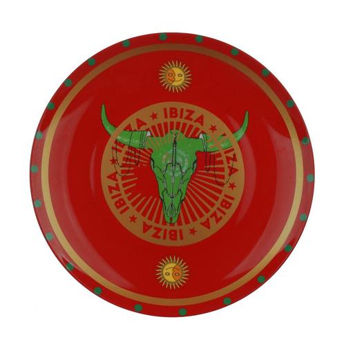 Dinerbord - Rood - 28 cm - Rond - Porselein - Design by, Huis en Inrichting, Keuken | Servies, Nieuw, Verzenden