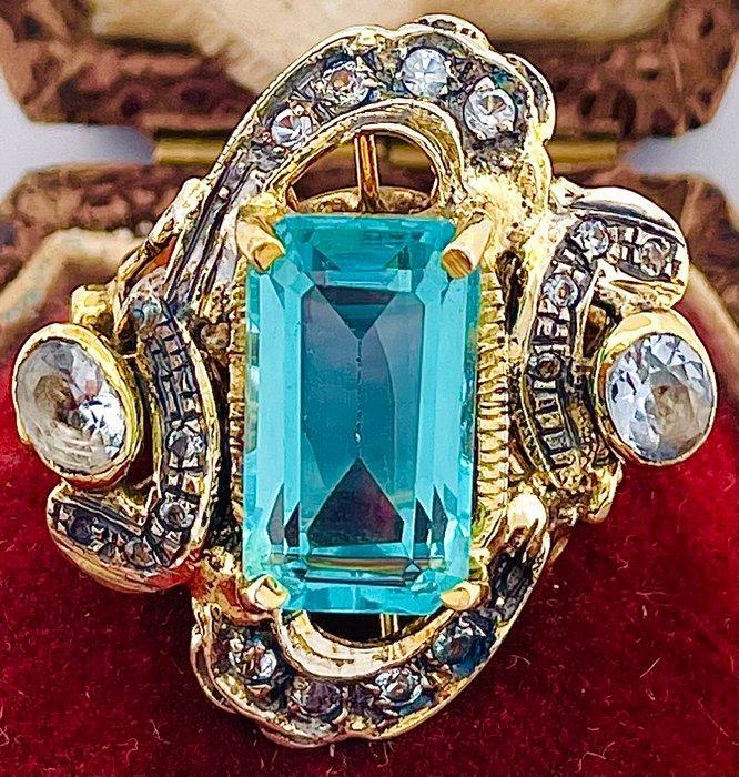 Zonder Minimumprijs - Ring - 9 kt. Geel goud, Zilver, Sieraden, Tassen en Uiterlijk, Ringen