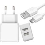 Adapter Samsung met 2 USB Poorten + USB naar Type C Kabel, Ophalen of Verzenden, Nieuw
