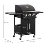 TRUUSK Gasgrill BBQ Met Elk 3 Branders 3 Kw Mobiele Grillwag, Tuin en Terras, Houtskoolbarbecues, Verzenden, Nieuw, TRUUSK