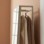 Garderobespiegel Klilbojle met kledingrek 160x40x35 cm haver, Huis en Inrichting, Verzenden, Nieuw