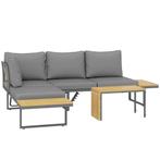 TRUUSK Acaciahout Tuinmeubelset 6 Personen L-vormige Tuinlou, Verzenden, Nieuw