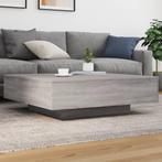 vidaXL Salontafel 100x100x31 cm bewerkt hout grijs sonoma, Verzenden, Nieuw, Minder dan 50 cm, Overige houtsoorten