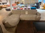 Hoekbank Love Island luxe stof gemelleerd beige creme 2delig, Ophalen, Hoekbank, Hoekbank Love Island, Vierpersoons of meer