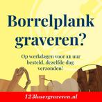 Borrelplank met Persoonlijke Gravure | Perfect Cadeau!, Ophalen of Verzenden, Nieuw