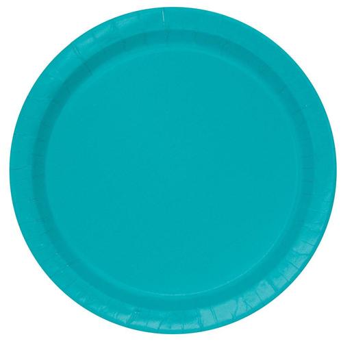 Borden Turquoise 22cm 8st, Hobby en Vrije tijd, Feestartikelen, Nieuw, Verzenden