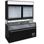 WANDVRIESKAST  en VRIESKIST  ZWART 2 GLASDEUREN, Ophalen of Verzenden, Nieuw in verpakking, Koelen en Vriezen