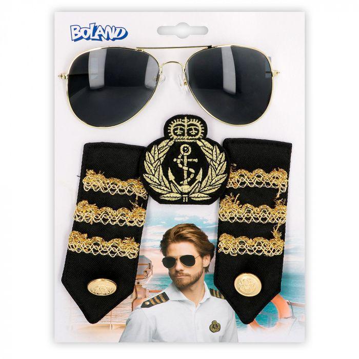 Kapitein set deluxe, Hobby en Vrije tijd, Feestartikelen, Feestartikel, Nieuw, Verzenden