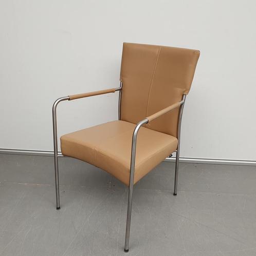 Bert Plantagie kantoorstoel / eetstoel - bruin leder (alleen, Huis en Inrichting, Stoelen, Ophalen of Verzenden