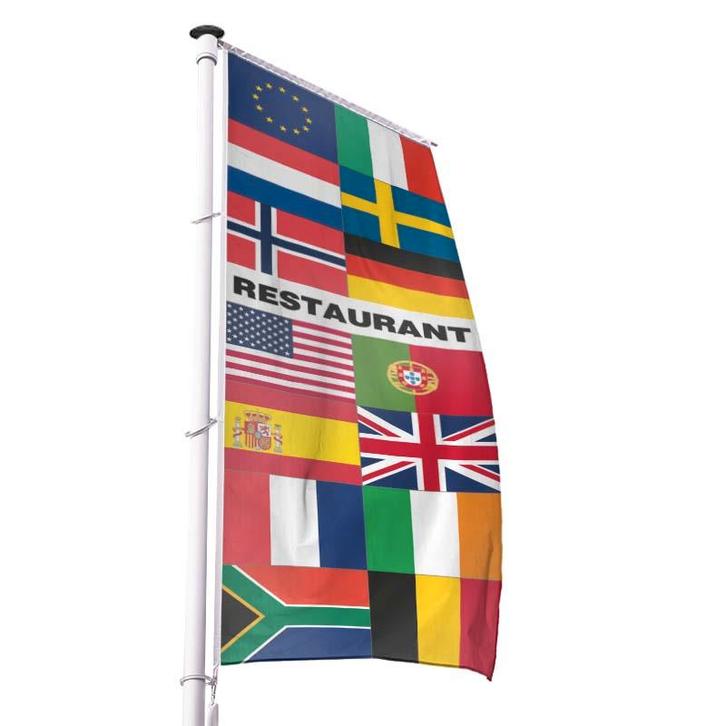 RESTAURANT banier-100 x 300 cm, Diversen, Vlaggen en Wimpels, Nieuw