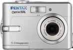 Pentax Optio 50L Digitale Compact Camera - Zilver, Verzenden, Zo goed als nieuw