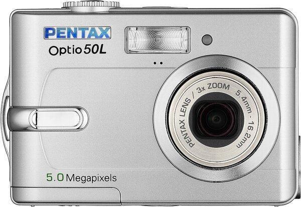 Pentax Optio 50L Digitale Compact Camera - Zilver, Audio, Tv en Foto, Fotocamera's Digitaal, Zo goed als nieuw, Verzenden
