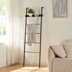 Kledingrek Øksnes ladderplank 160x50x27,5 cm zwart [en.casa], Doe-het-zelf en Verbouw, Ladders en Trappen, Verzenden, Nieuw