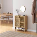 Schoenenkast Sirgerg bamboe 91x72x35 cm naturel [en.casa], Verzenden, Nieuw