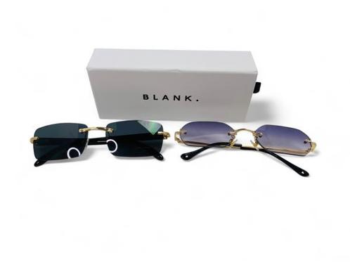 Veiling - 2 Luxe BLANK. Zonnebrillen in Cartier-stijl, Sieraden, Tassen en Uiterlijk, Zonnebrillen en Brillen | Heren