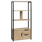 Hoekboekenkast met 3 Lades – Houten Opbergkast met 4 Planken, Verzenden, Nieuw