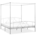 vidaXL Hemelbedframe metaal wit 180x200 cm, Eenpersoons, Verzenden, Wit, Nieuw