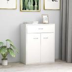 vidaXL Dressoir 60x30x75 cm bewerkt hout wit, Huis en Inrichting, Kasten | Dressoirs, Verzenden, Nieuw, 50 tot 100 cm, 25 tot 50 cm