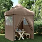 vidaXL Partytent inklapbaar pop-up met 4 zijwanden bruin, Verzenden, Nieuw, Partytent