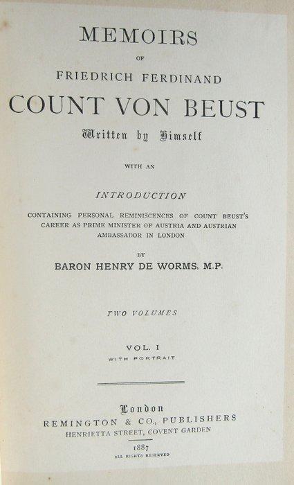 Baron Henry De Worms, M.P. - Memoirs of Friedrich Ferdinand,, Antiek en Kunst, Antiek | Boeken en Bijbels