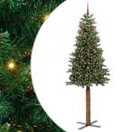 vidaXL Slanke Kerstboom Groen 210 cm PVC en massief, Diversen, Kerst, Verzenden, Nieuw