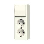 Jung Ap600 Dubbele Stopcontact Schakelaar Combinatie Wit -, Verzenden, Nieuw, Overige typen