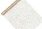 Witte Organza Stof Gouden Bladeren 48cm 9m, Verzenden, Nieuw