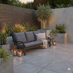 Showroommodel Malaga 3-zitsbank aluminium antraciet, Tuin en Terras, Tuinsets en Loungesets, Ophalen of Verzenden, Nieuw