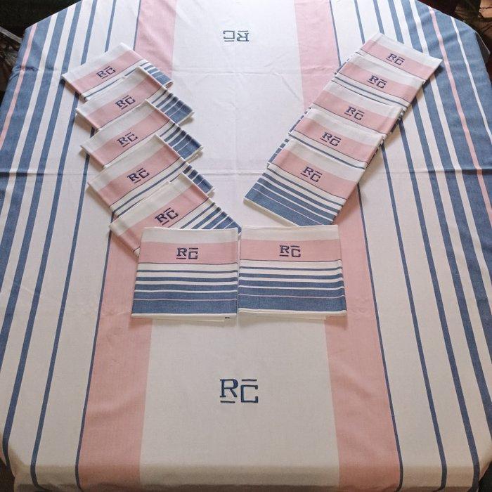 Tafelkleed (13) - 235 cm - 128 cm - tafelkleed en servetten, Antiek en Kunst, Antiek | Kleden en Textiel