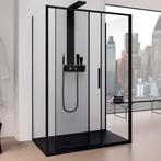 Douchecabine Lacus Torcello Aluminium Helder Glas Zwart, Ophalen of Verzenden, Nieuw, Douche