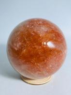 Vuurkwarts - AAA+ kwaliteit - Ø 97 mm - Rood op wit, Verzamelen, Mineralen en Fossielen