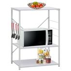 vidaXL Magnetronkast 60x39,6x79,5 cm bewerkt hout wit, Huis en Inrichting, Verzenden, Nieuw
