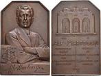 Bronze-plakette Personenmedaille Martougin, Alfred 1875 +..., Postzegels en Munten, Penningen en Medailles, Verzenden