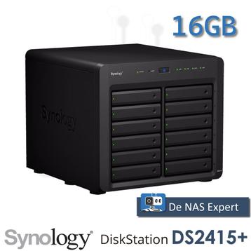 NAS Synology DS2415+ 16GB nieuwstaat DSM 7.3.x !! beschikbaar voor biedingen