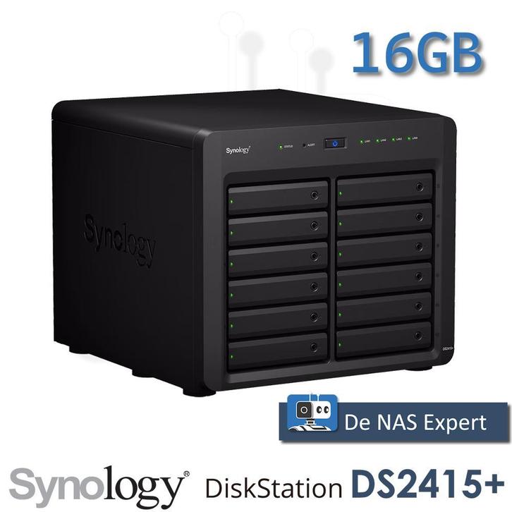 NAS Synology DS2415+ 16GB nieuwstaat DSM 7.3.x !!, Computers en Software, NAS, Nieuw, Ophalen of Verzenden