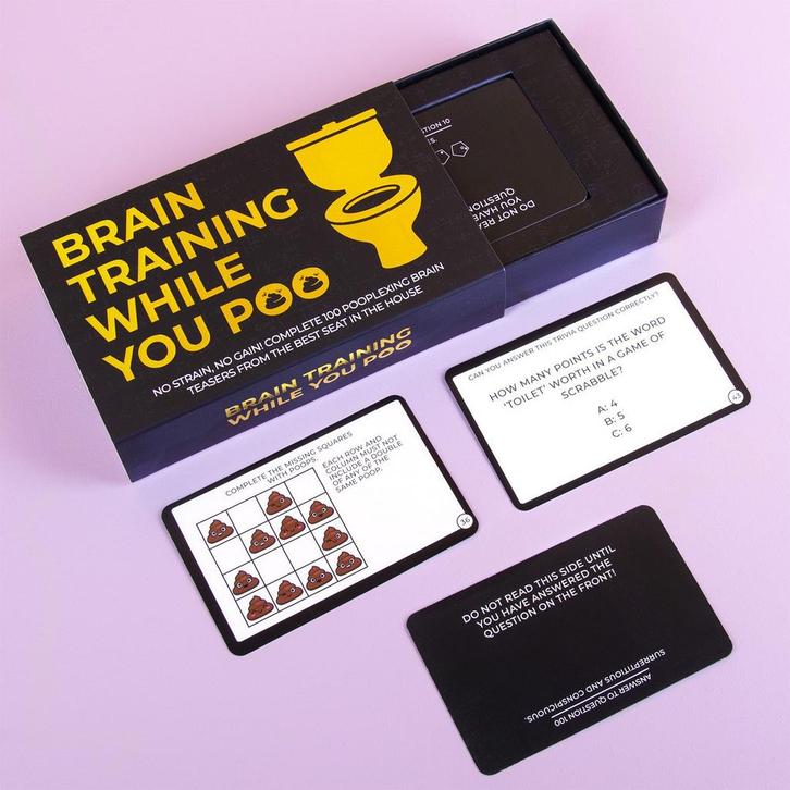 Brain Training While You Poo kaarten, Hobby en Vrije tijd, Gezelschapsspellen | Kaartspellen, Verzenden