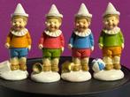 Esse Due: 4 miniatuur beeldjes Pinocchio - Miniatuur beeldje, Antiek en Kunst