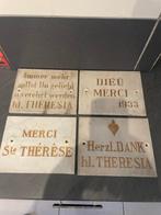 Set van 5 Ex Voto platen (5) - Steen - 1920-1930, Antiek en Kunst