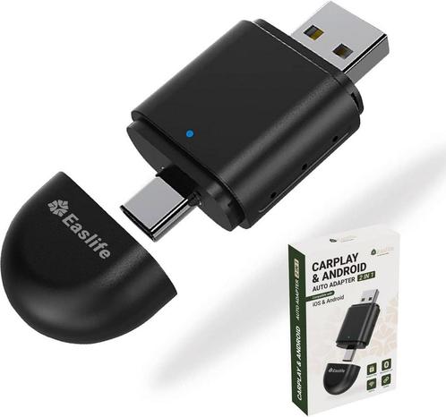 EasLife 2-in-1 Carplay Dongle - Android Auto Dongle -, Auto diversen, Auto-accessoires, Zo goed als nieuw, Ophalen of Verzenden