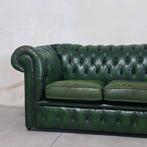 Sofa - Originele Engelse Chesterfield clubbank - Hout, Leder