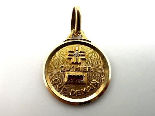 Zonder Minimumprijs - A. Augis - Hanger - 18 karaat Geel, Sieraden, Tassen en Uiterlijk, Antieke sieraden