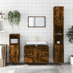 vidaXL Badkamerkast 80x33x60 cm bewerkt hout gerookt, Verzenden, Nieuw, Minder dan 100 cm