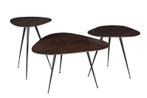 Salontafel Novero – Set van 3 | Bruin Mangohout &amp; Staal, Ophalen, Nieuw